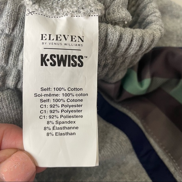 K-SWISS X ELEVEN BY VENUS WILLIAMS NWT THE PREP RALLEY JOGGER HEATHER GRAY PLAID - Picture 7 of 11